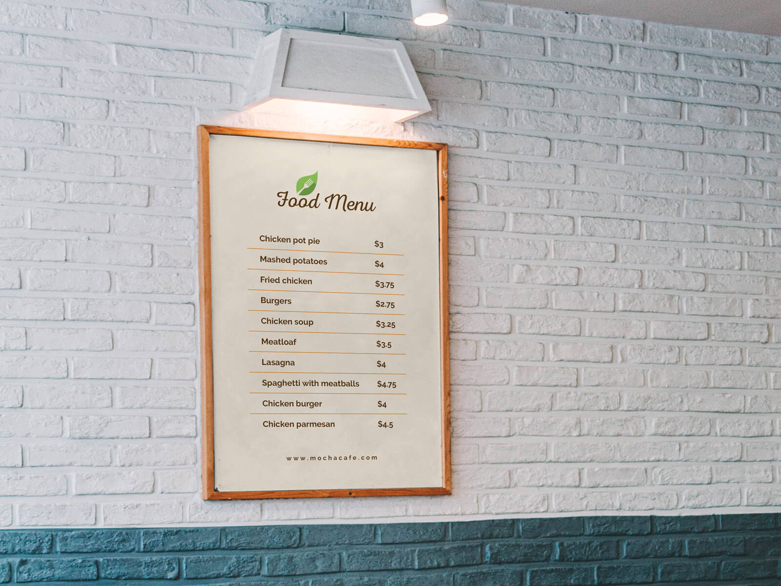 Download Free Wall Framed Food Restaurant Menu Poster Mockup PSD ...