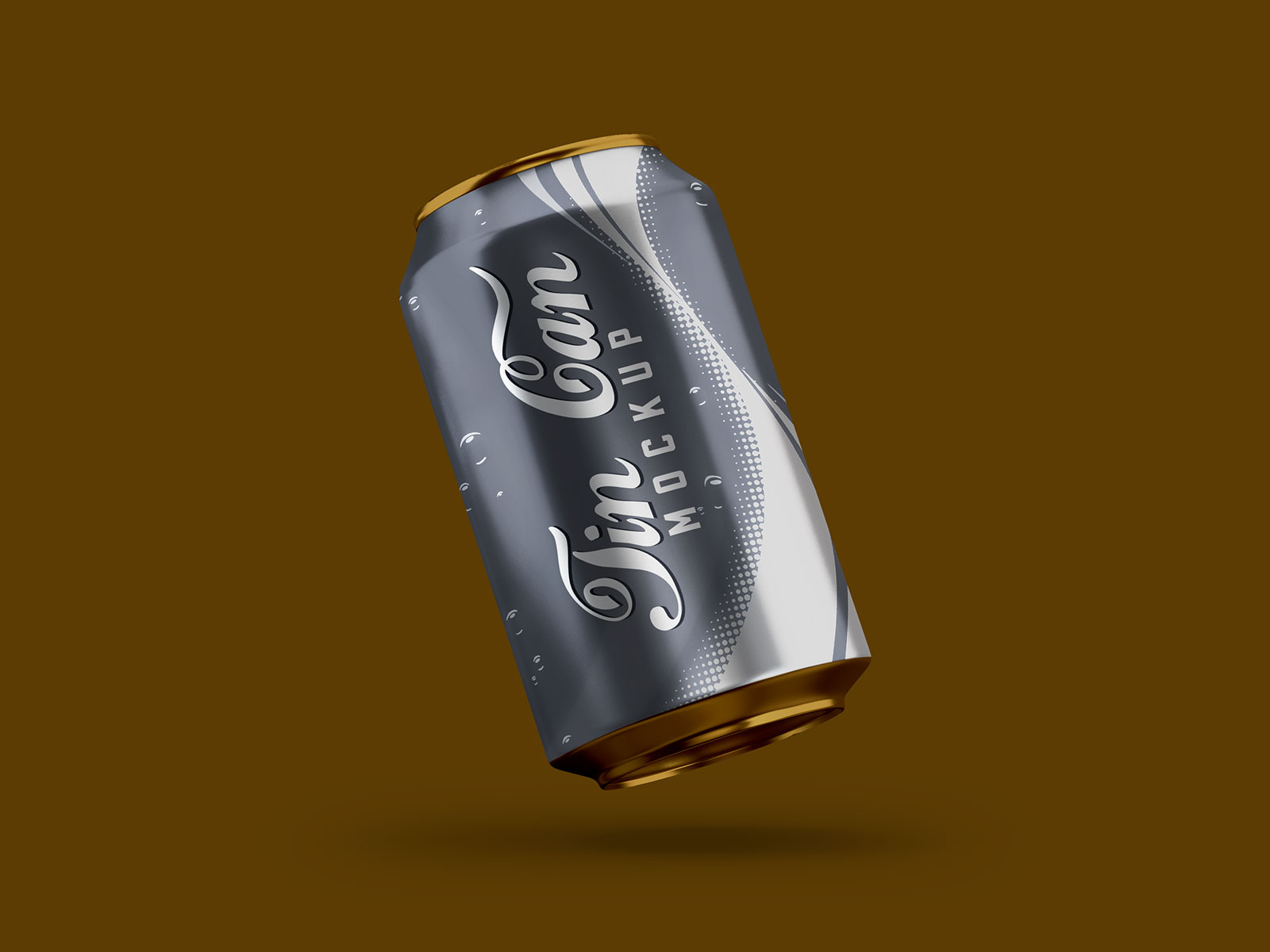 Download Free Floating Cola Beverage Tin Can Mockup PSD | Designbolts