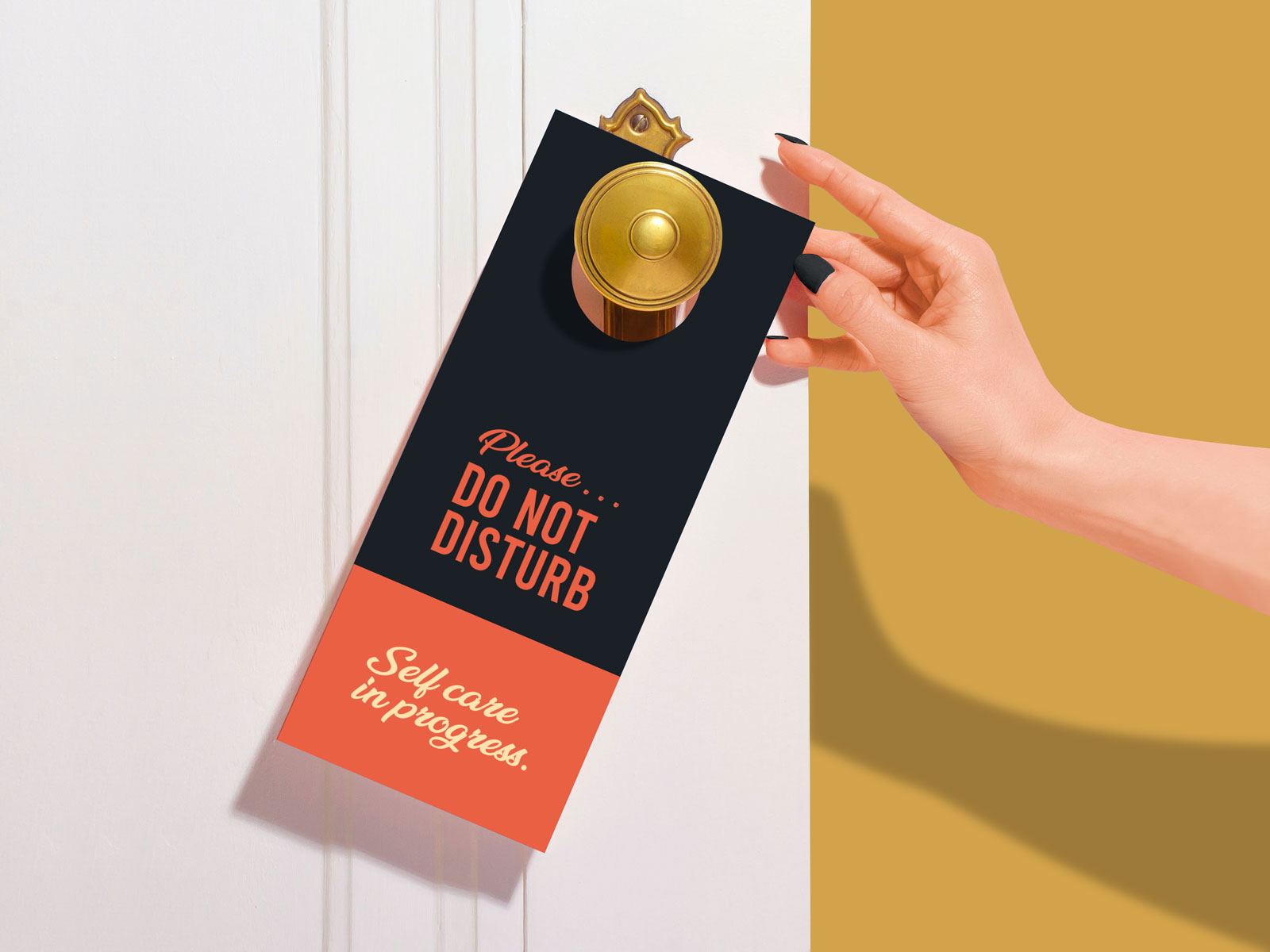 Download Free Door Hanger Mockup PSD | Designbolts