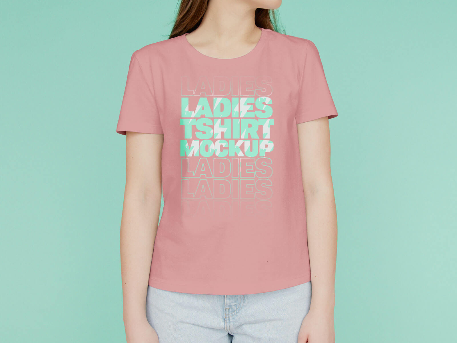 Download Free Ladies T-Shirt Mockup PSD | Designbolts