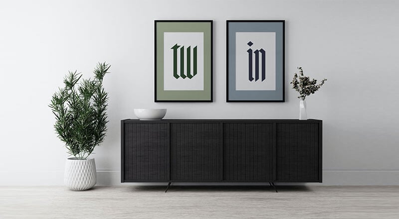 Download Free Twin Frame Poster Mockup PSD