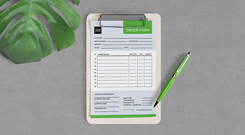 Free Order Form Design Template Ai & PDF - Designbolts