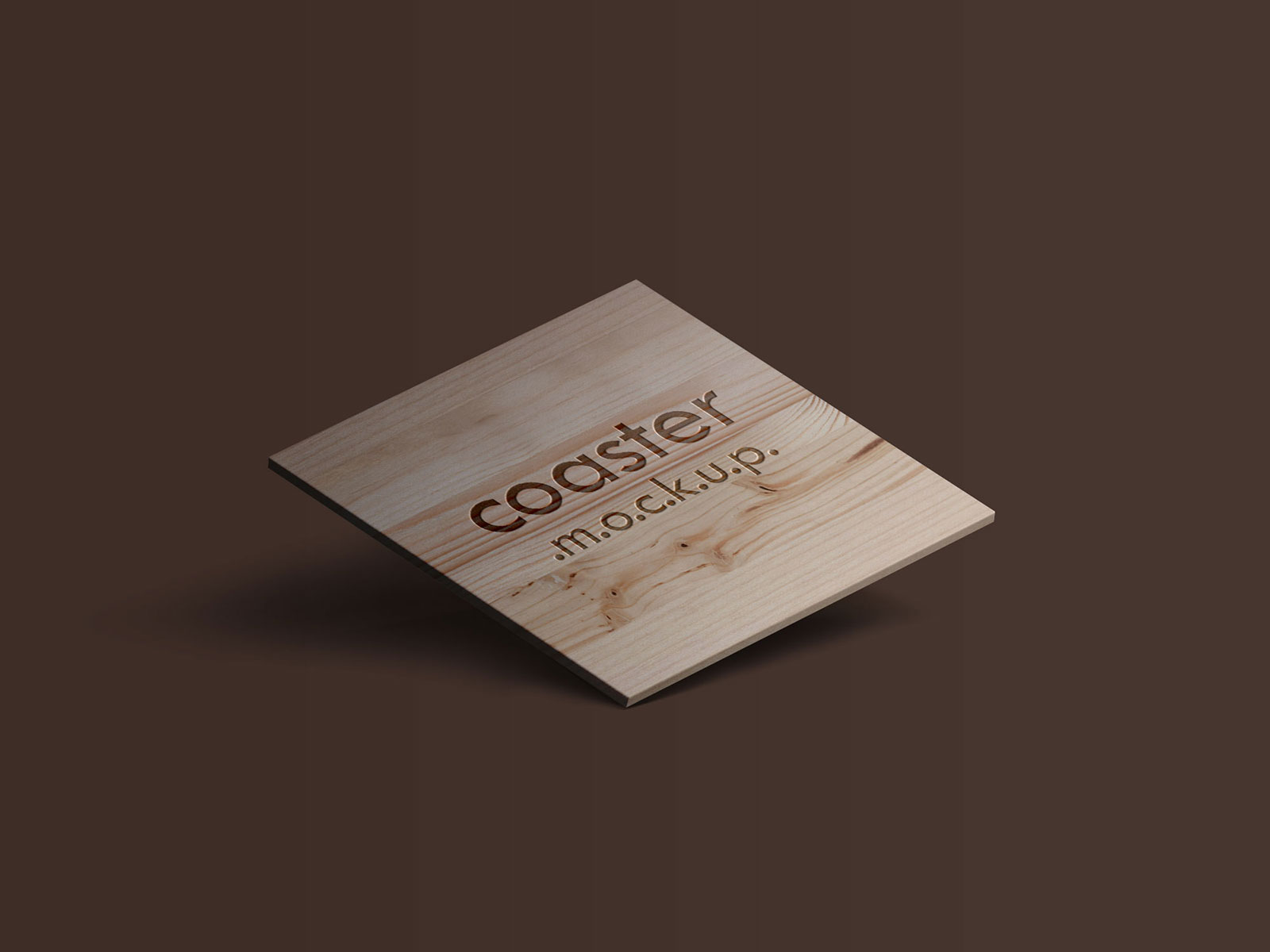 Download Free Square Coaster With Engraved Logo Mockup PSD ...