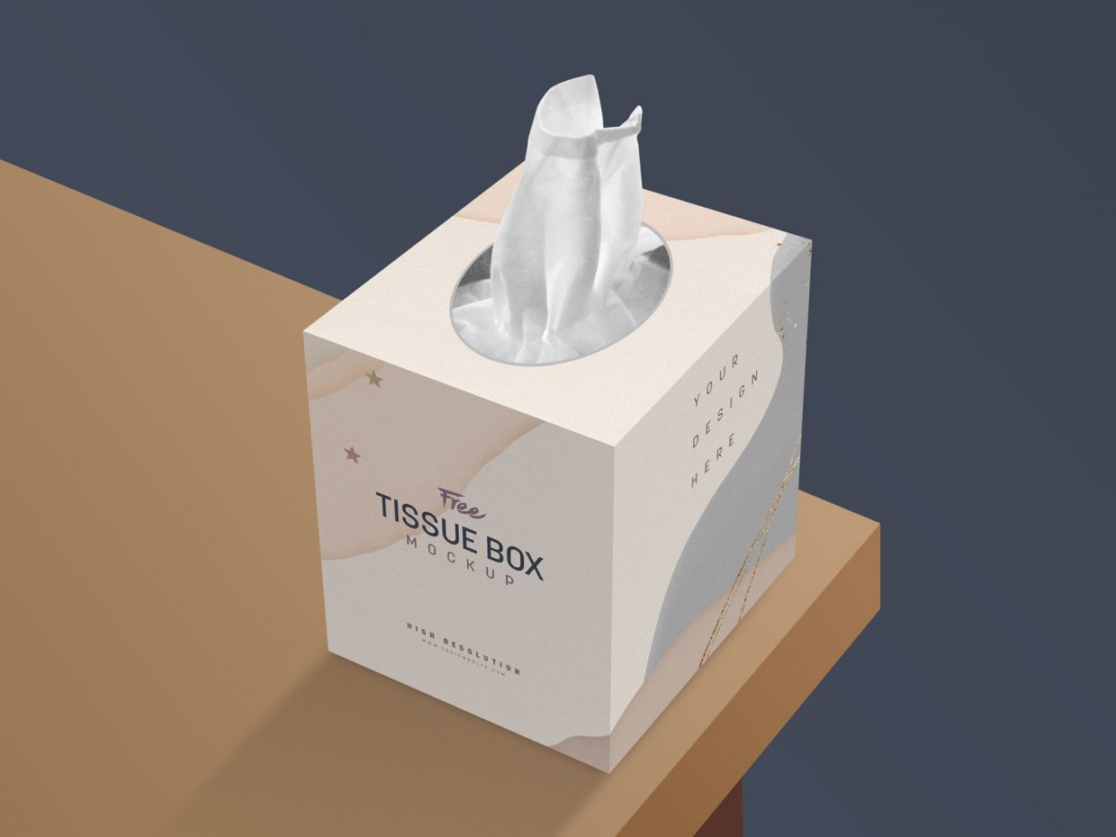 Free Tissue Box Mockup PSD Designbolts