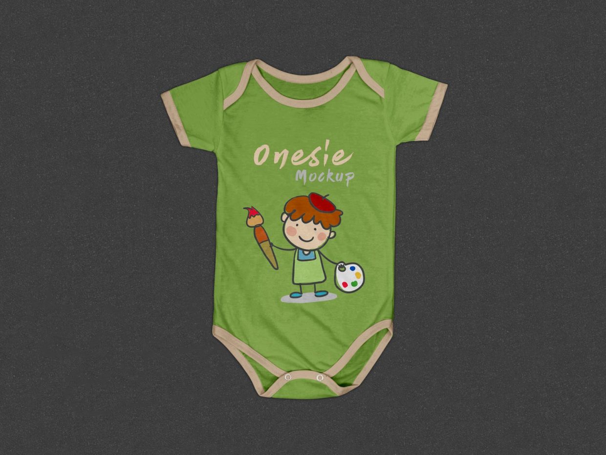 Free Baby Onesie Mockup PSD Designbolts