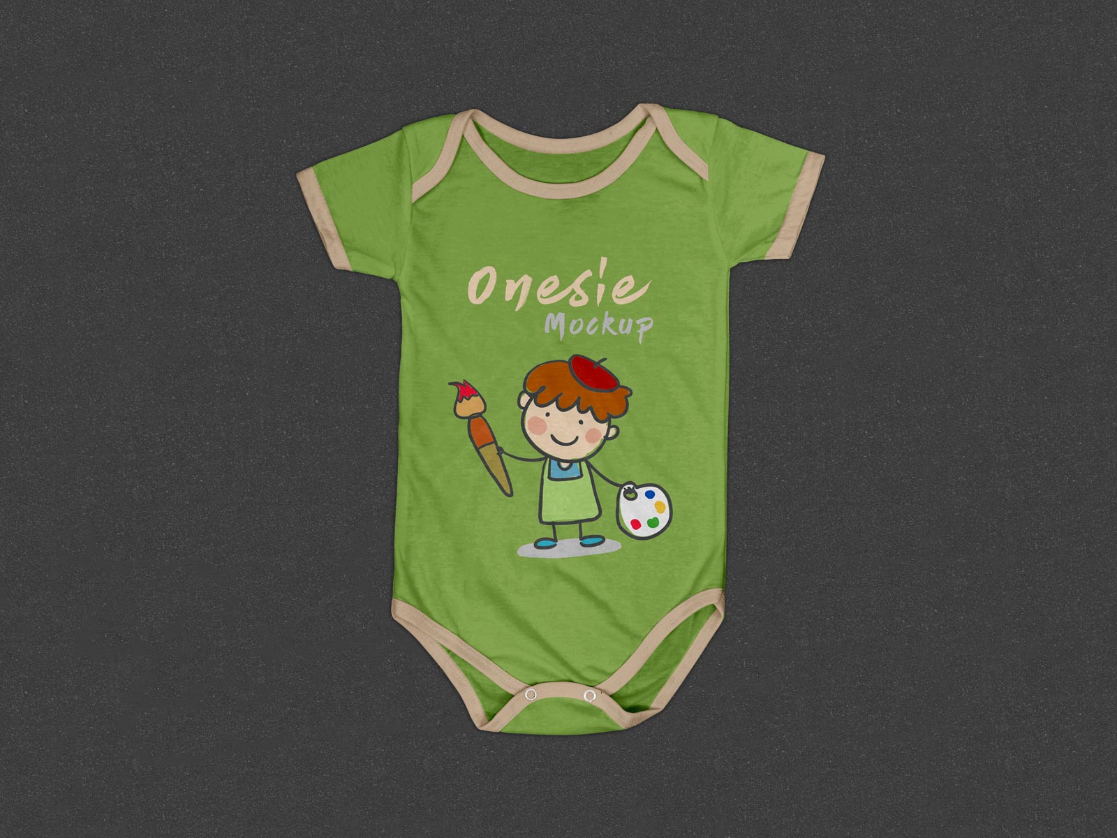 Download Free Baby Onesie Mockup Psd Designbolts