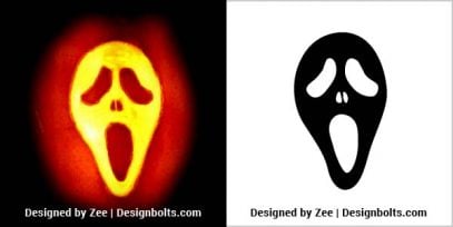 Scary Zombie Stencil
