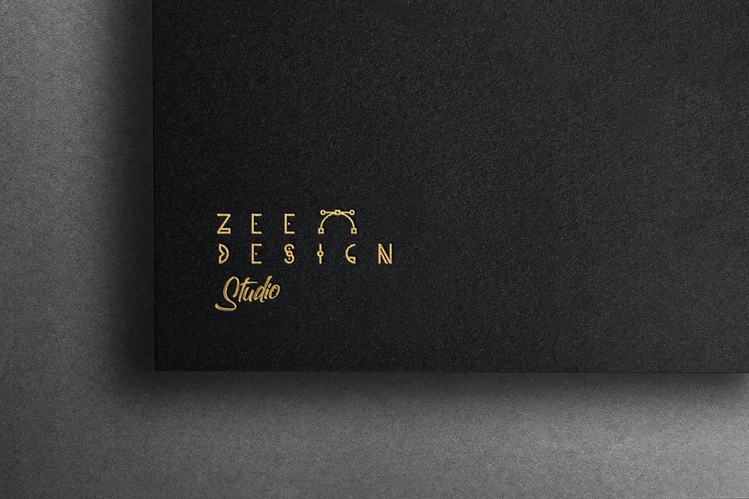 Free Gold Foil Printed Paper Logo Mockup PSD Designbolts