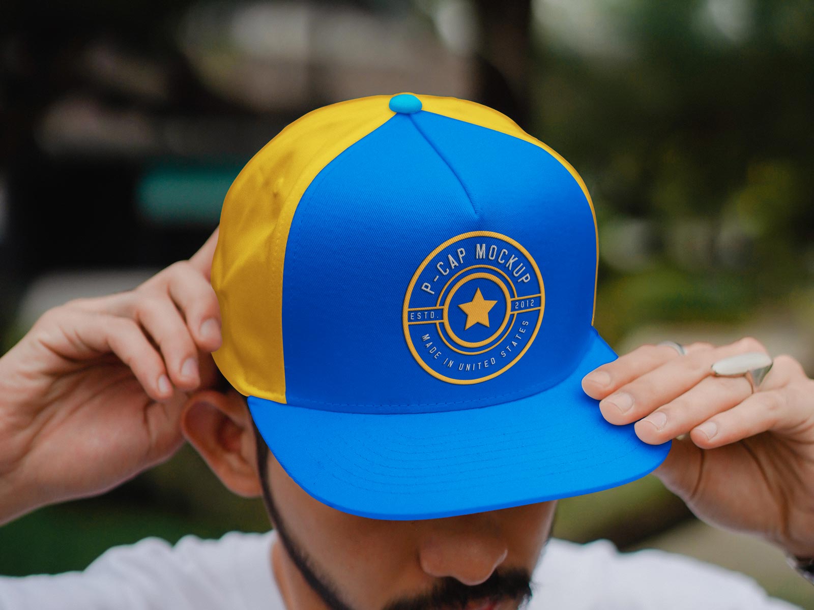 Free Summer Trucker P-Cap Mockup PSD - Designbolts