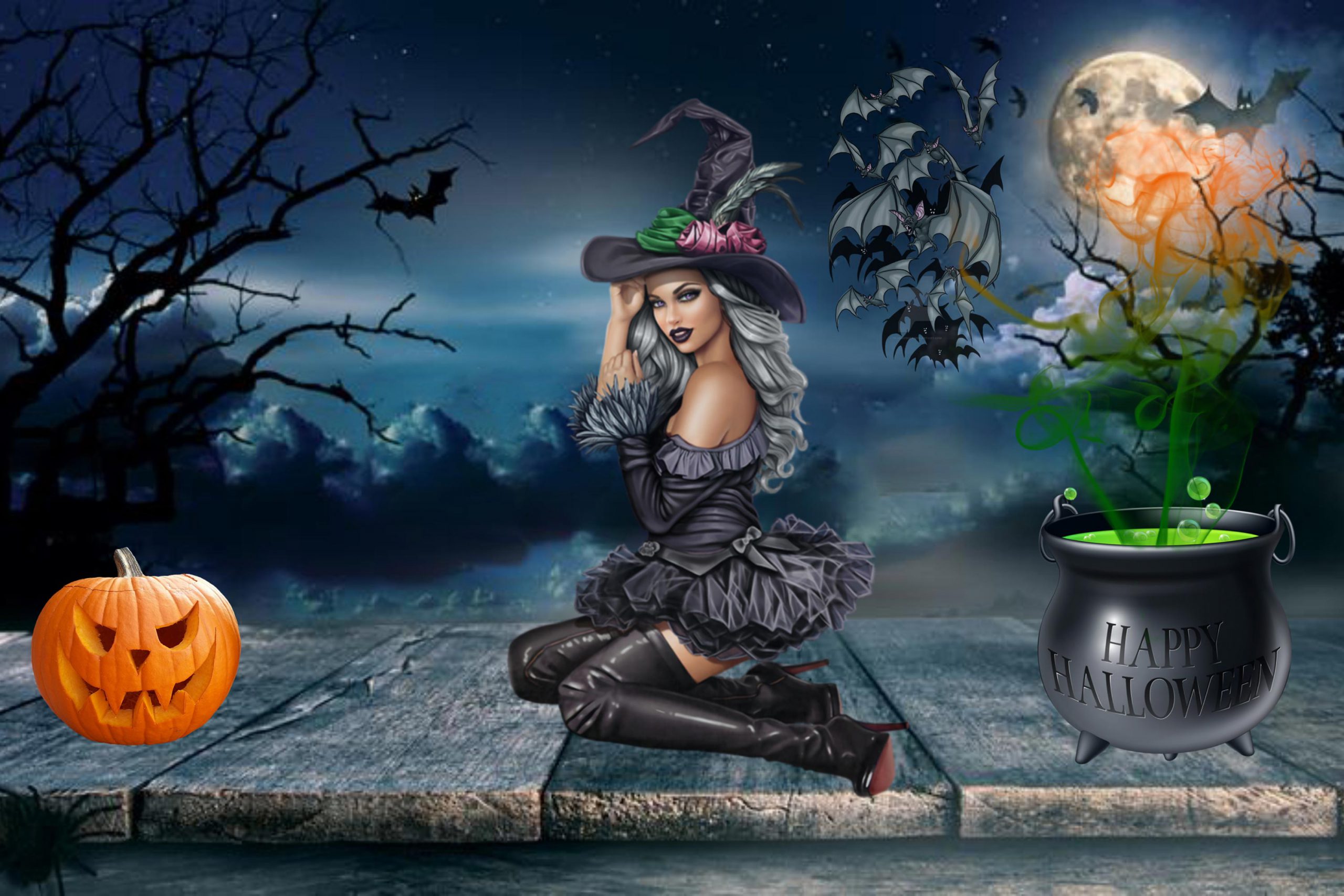 Top 81+ imagen halloween witches background - Thpthoanghoatham.edu.vn
