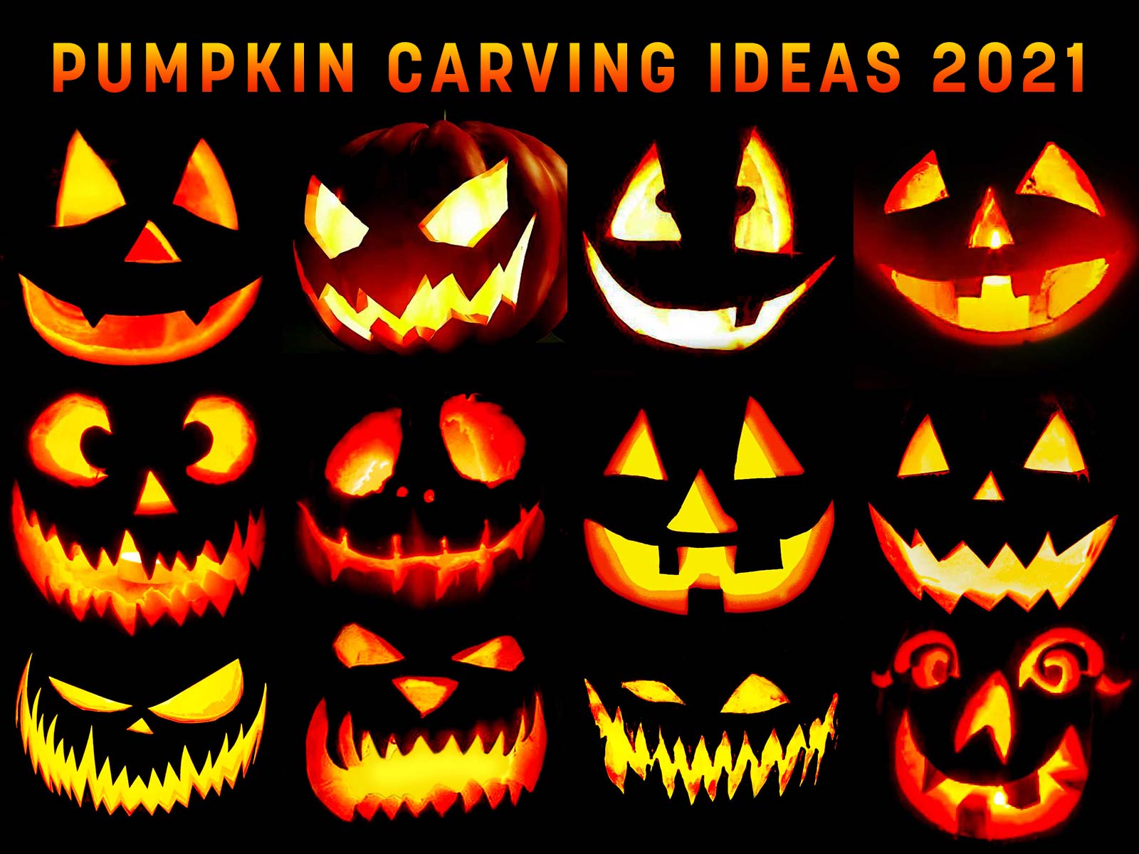 Free Scary Jack OLantern Carving Ideas and Faces 2021