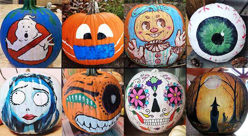 12+ No Carve Painted Pumpkin Ideas for Halloween 12 - Designbolts