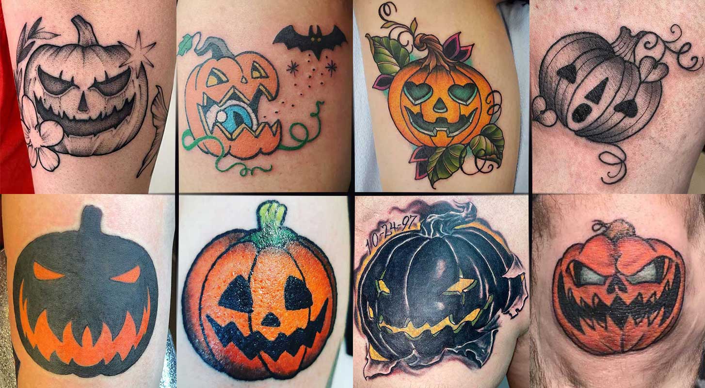 Pin by Megan Lafollette on Tattoos  Pumpkin tattoo Small tattoos Spooky  tattoos