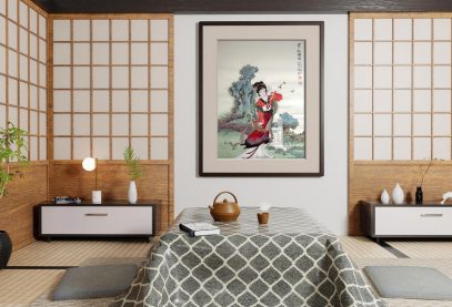Free Guo Hua Painting Wall Frame Mockup PSD - Designbolts