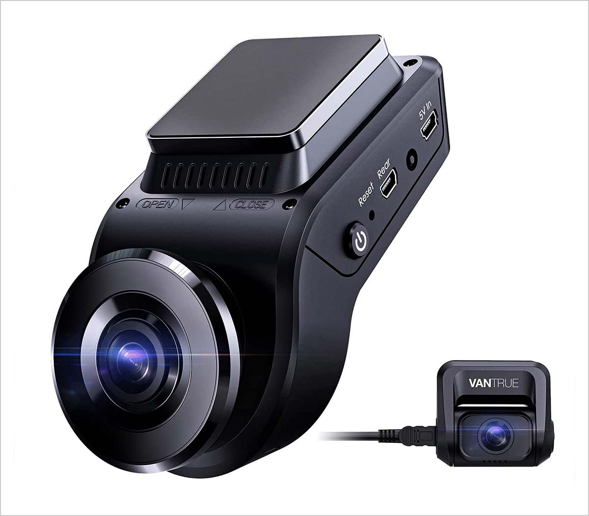 3 Channel 4K Dash Cam for Cars, 4K+2.5K Front and Rear Cabin,  1440P+1440P+1080P Triple Car Camera,Included 64GB Card, with GPS and WiFi  Wireless , IPS Screen,24 Hour Parking Mode, APP,Night Vision,WDR 