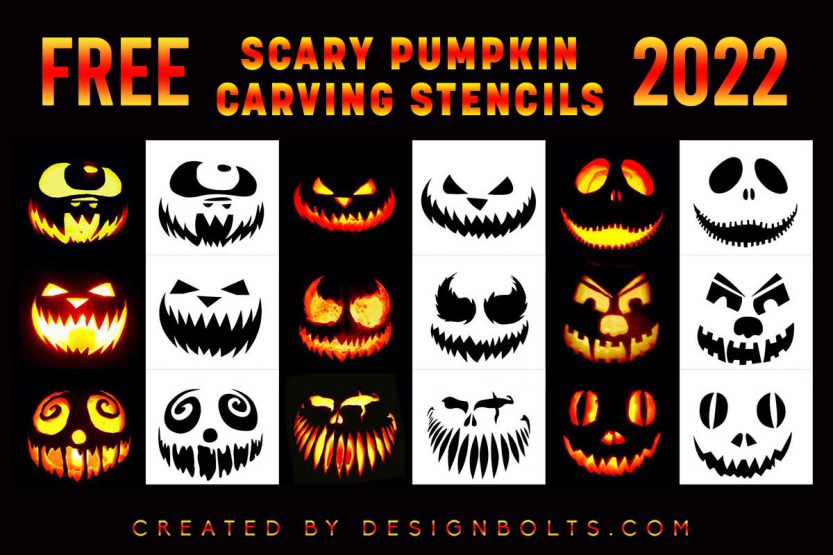 10 Free Scary Halloween Pumpkin Carving Stencils Templates Patterns 10 Free Scary Halloween Pumpkin Carving Stencils Templates Patterns