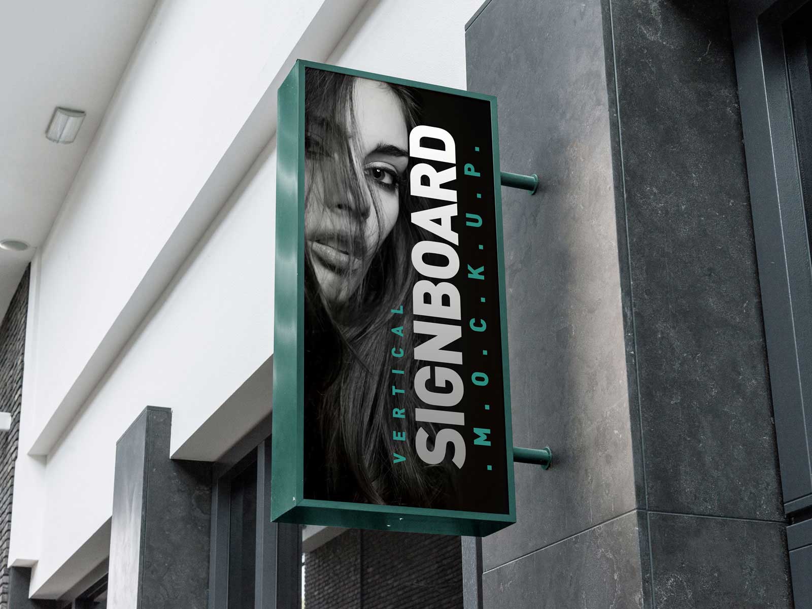 Free Shop Signboard Mockup PSD - Designbolts