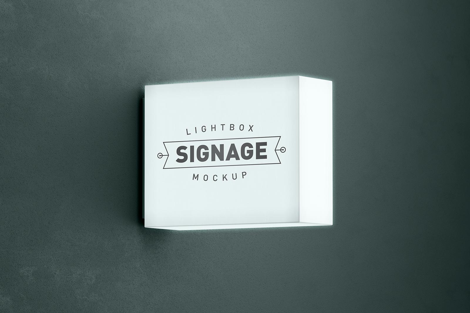 Free Lightbox Logo Signage Mockup PSD - Good Mockups