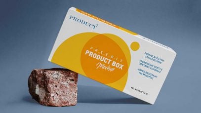 Free-Product-Box-on-Rock-Mockup-PSD-File
