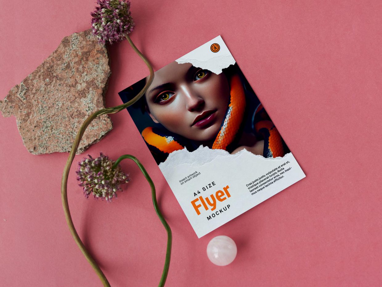 Free A4 Flyer / Flier Mockup PSD - Designbolts