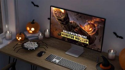Free-Halloween-Theme-Monitor-Mockup-PSD-File