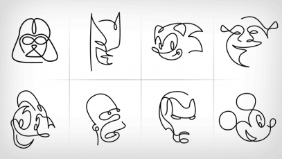 One-Line-Iconic-Character-Drawings