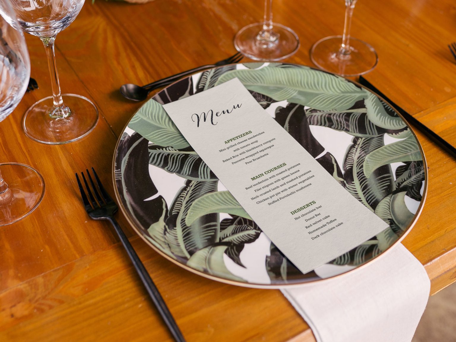 Free Vertical Menu Mockup PSD Designbolts