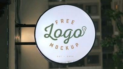 Free-Round-Signage-on-Building-Mockup-PSD