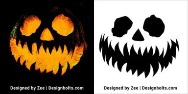 10 Free Scary Pumpkin Carving Stencils 2024 Designbolts Free Scary Pumpkin Carving Stencils 2024 Templates Patterns Faces 8 384x192