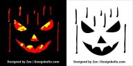 10 Free Scary Pumpkin Carving Stencils 2024 Designbolts Free Scary Pumpkin Carving Stencils 2024 Templates Patterns Faces 9 192x96