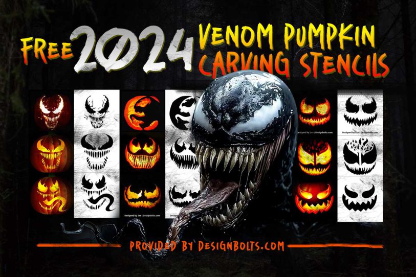 Top 10 Best Free Venom Halloween - Top 10 Best Free Venom Halloween Pumpkin Carving Stencils 2024 813x542 