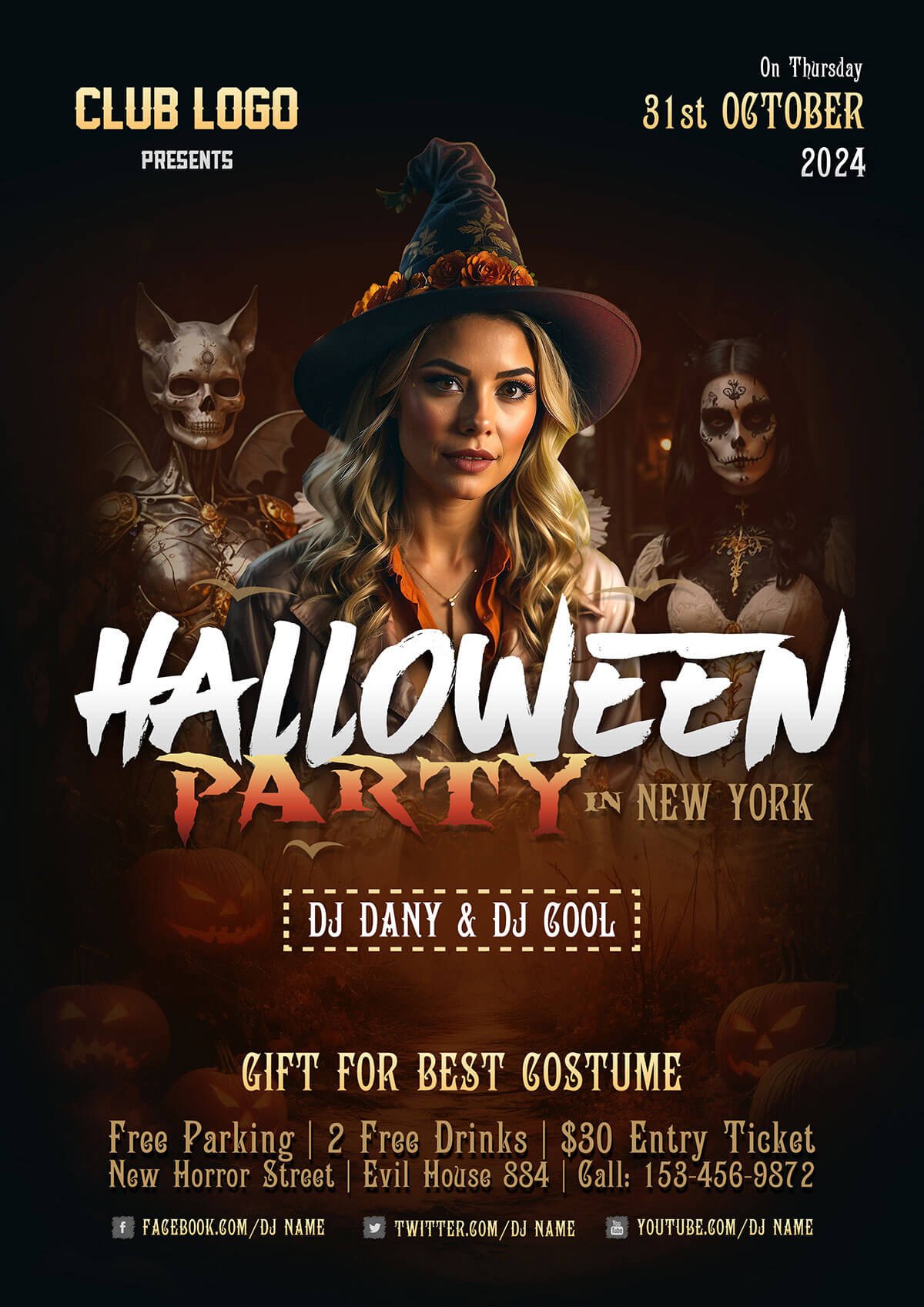 Free-Halloween-Party-Costume-Flyer-Design-Template-2024