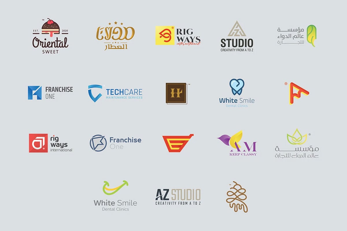 100+ Modern English \u0026 Arabic Logo Designs Ideas for 2026 - Designbolts, image size:1200x800